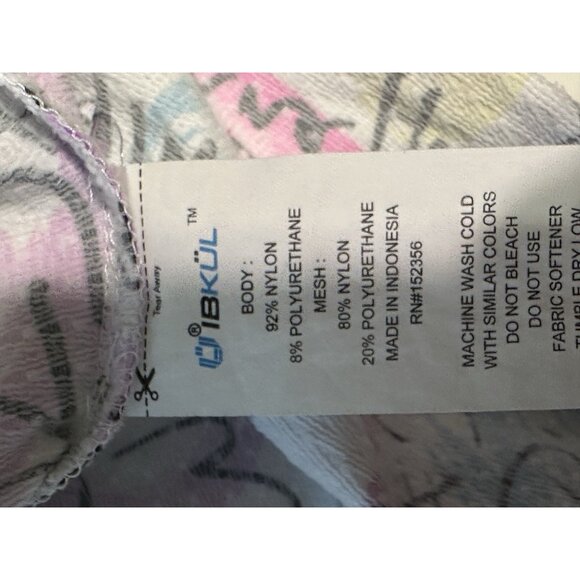 IBKUL Woman 2XL Long Sleeve Mock Neck Shirt Top Floral Stretch Golf Pickleball - Picture 4 of 7